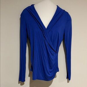 Ann Taylor Royal Blue Wrap top